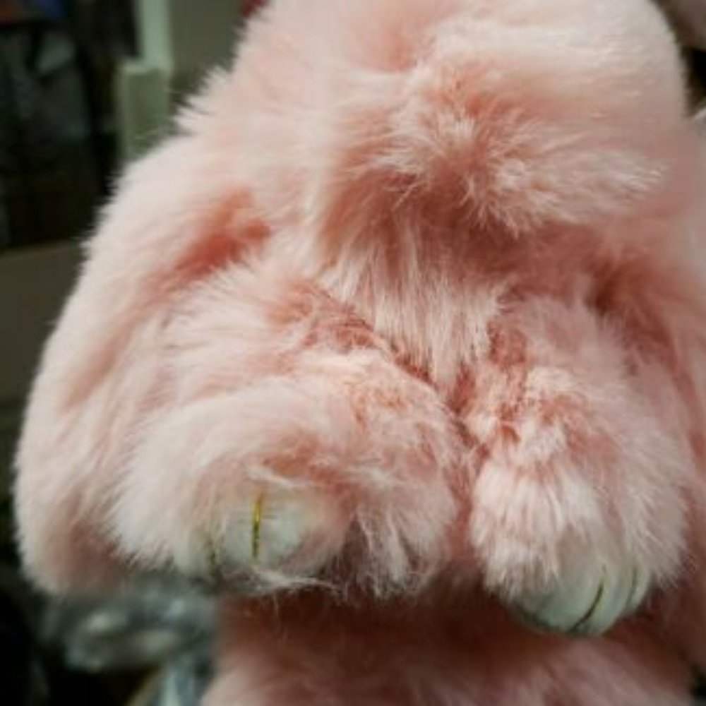 Furry Bunny Rabbit Plush Keychain